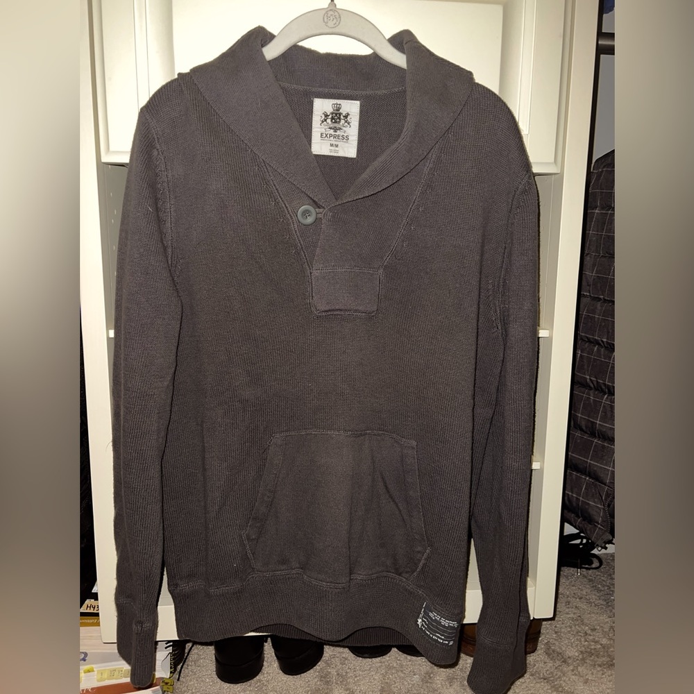 Men’s express shawl neck pullover sweater